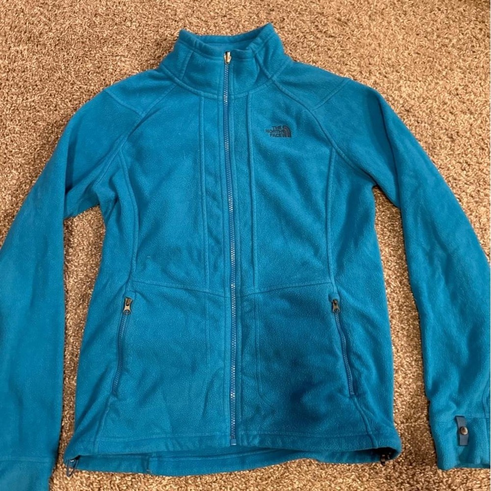 The North Face Women's M Teal Blue Fleece Full Zip Jacket